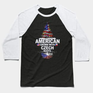 Christmas Tree  American Grown With Czech Roots - Gift for Czech From Czech Republic Baseball T-Shirt